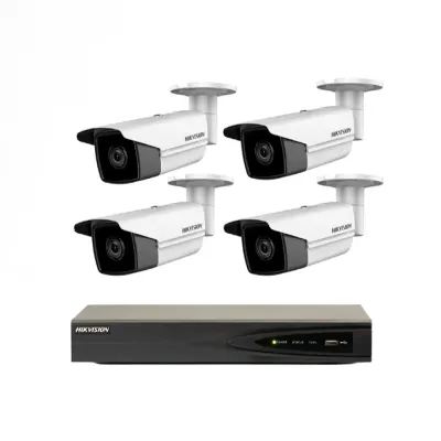طقم كاميرات شبكية 8 ميجـا IP - شامل التركيب