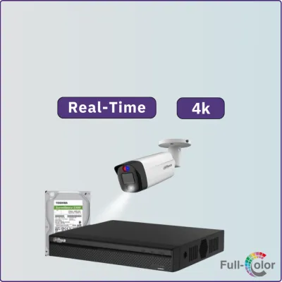  كاميرات مراقبة - 8 ميجابكسل 4K بلس+ TiOC تصوير ليلي ملون - كاميرات مراقبة 1 داخلية أو خارجية شاملة جهاز التسجيل و الذاكرة 1 تيرابايت